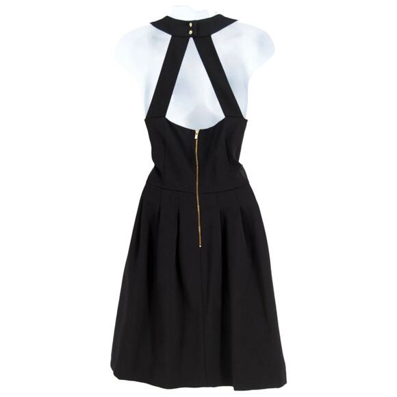 Banana Republic Black Cutout Back Dress Size 0 - Picture 2 of 8